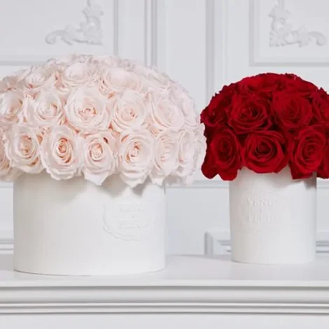 White-Large-Round-Flower-Gift-Box-With-Ribbon White-Large-Round-Flower-Gift-Box-With-Ribbon